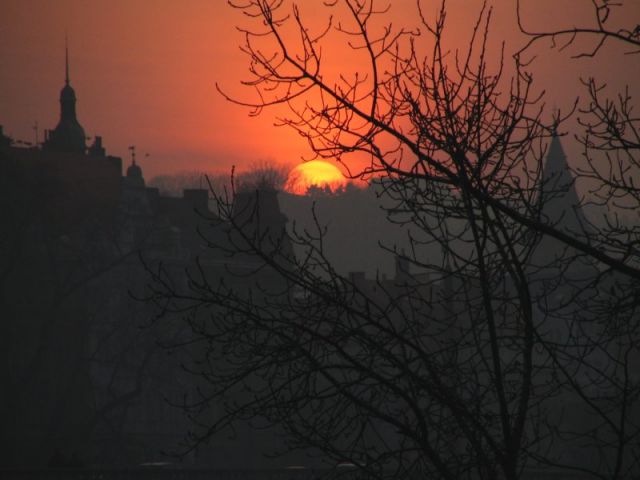 slunce v smogu