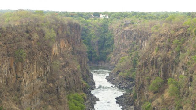 Řeka Zambezi - kaňon s vyhlídkou