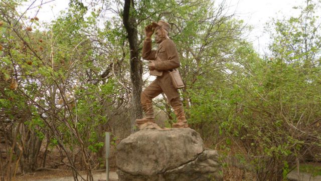 Livingstone - socha v Zambii