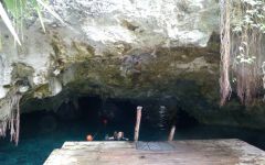 Gran Cenote - vstup do vody
