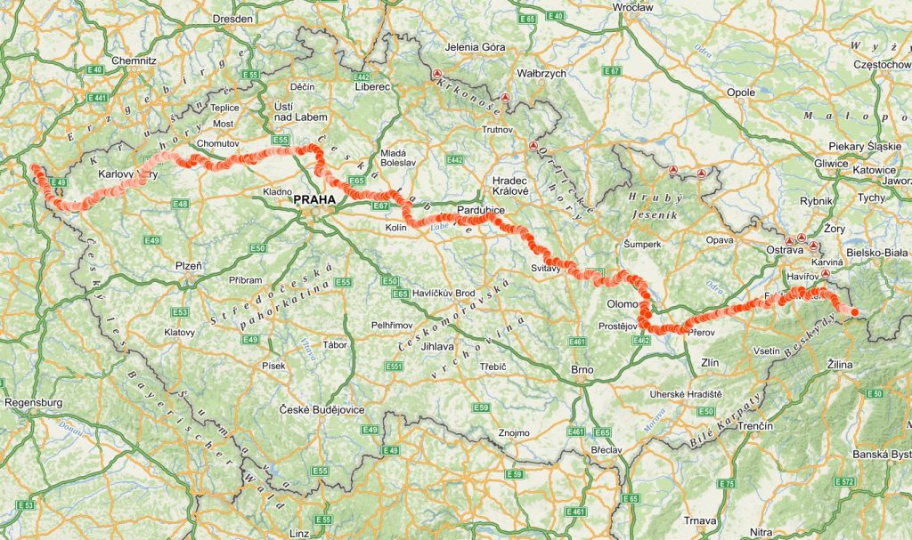 Z východu na západ na kole