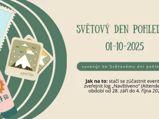 Světový den pohlednic je 1.10.2025 a s ním i geocachingový suvenýr