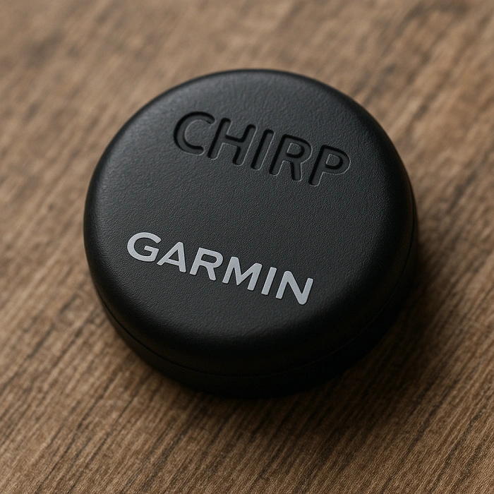 Zařízení Garmin Chirp – speciální bezdrátová keš pro geocaching, používaná při finském Mega eventu v Tampere.