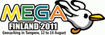 Logo Mega Finland 2011 – geocachingový event North by NorthEast pořádaný v Tampere.