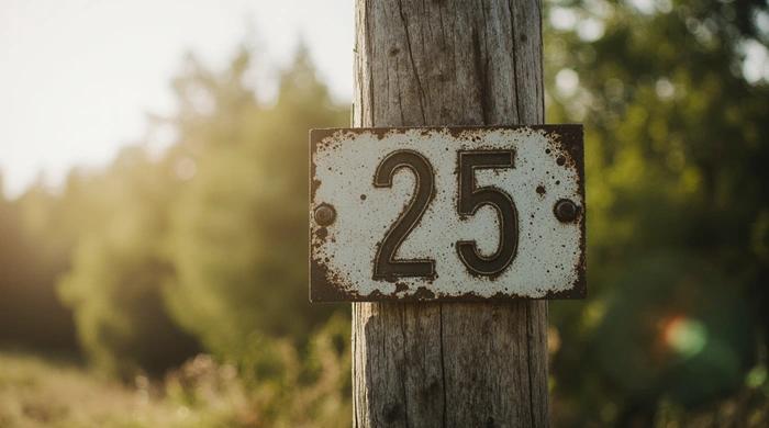 Detail logbooku s číslem 25 a geocachingovými poznámkami, ilustrující správné splnění podmínek pro zalogování keše.