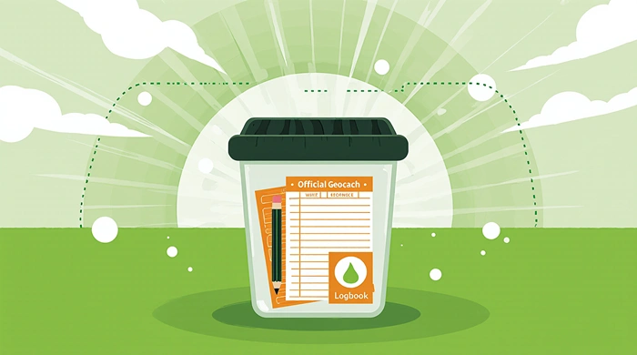 Detail geocache schránky s logbookem jako ukázka správné podoby kvalitní keše