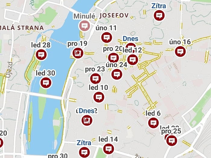 Filtr eventů podle data v geocachingové aplikaci