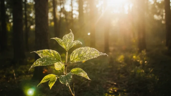 Krajina v přírodě symbolizující uklidňující účinky geocachingu na psychiku