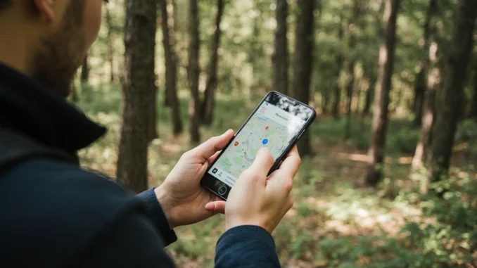Offline GPS navigace v terénu bez mobilního signálu při geocachingu
