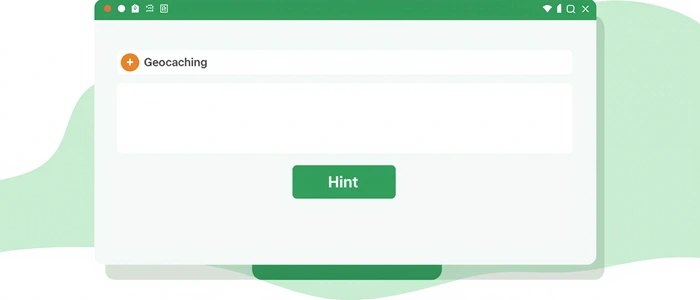 zobrazení hintu v geocachingové mobilní aplikaci