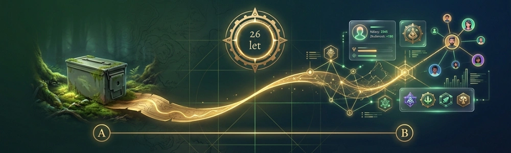 digitální poklady geocaching vysvětlení kolekce sbírání pokladů profil hráče