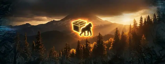 geocaching hory les keš silueta opice symbol příběh ilustrace