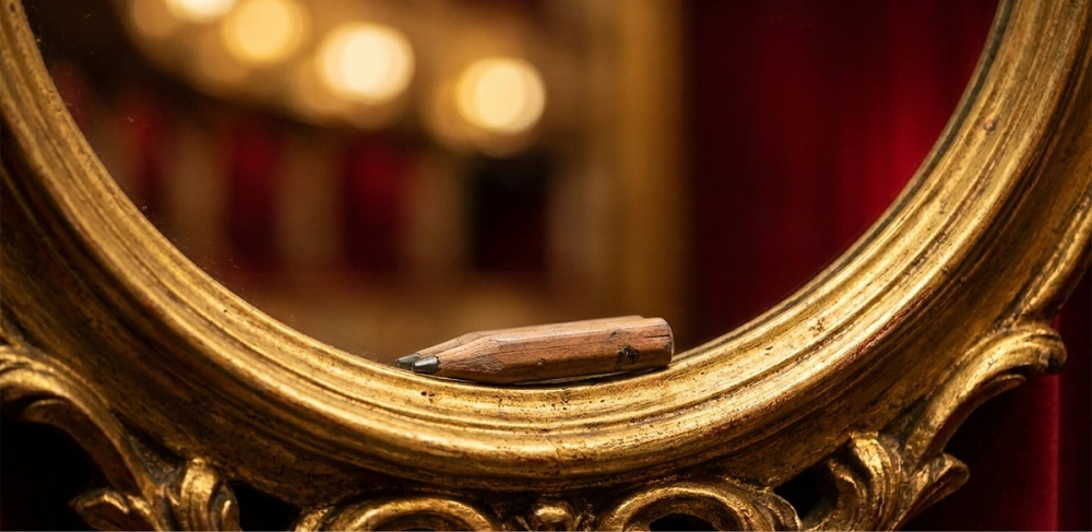 zrcadlo ukazující dva světy