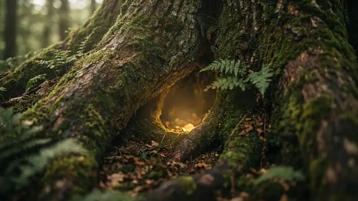 geocaching kes ukryt strom koreny les schovka teren zalozeni kese