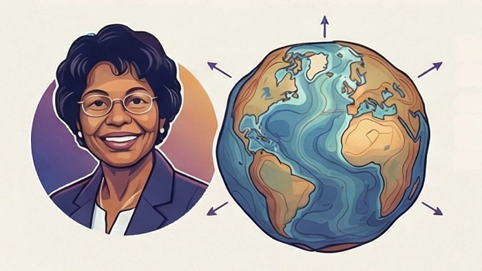 geoid Země ilustrace, tvar Země není koule, Gladys West, GPS model Země