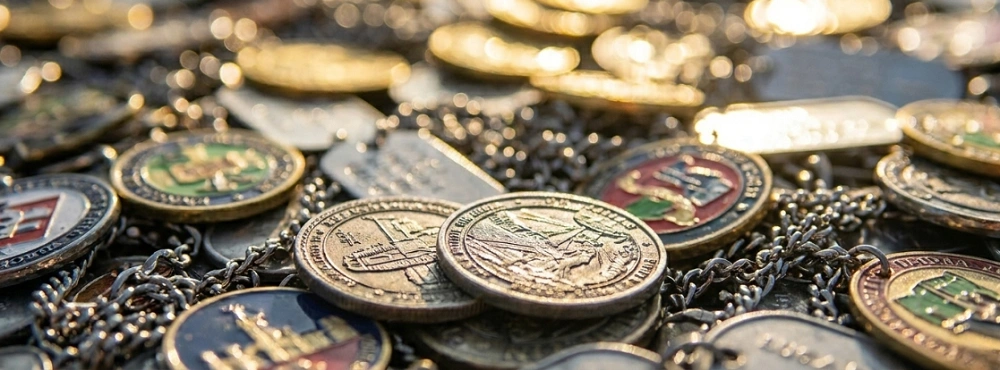 Sbírka geocoinů a trackables v geocachingu