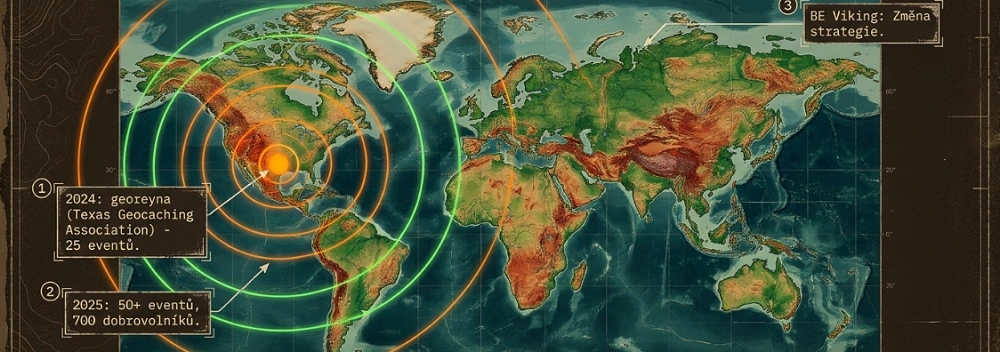 CITO Across the World – mapa celosvětového rozšíření geocachingových CITO eventů